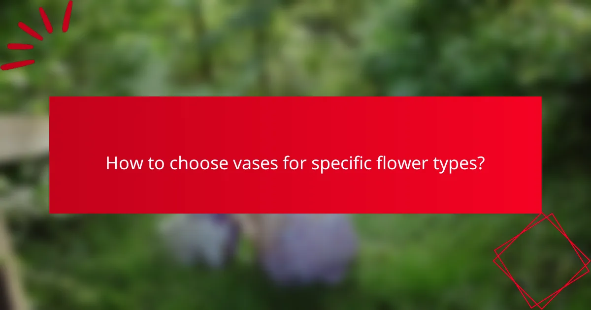 How to choose vases for specific flower types?